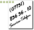 Service-Telefon: 07731 836 36 10