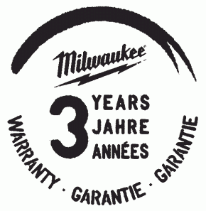 3 Jahre Garantie für Milwaukee Tools